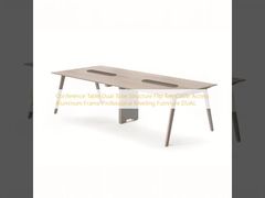 Conference Table Dual Tone Structure Flip Top Cable Access Aluminum Frame Professional Meeting Furniture DUAL