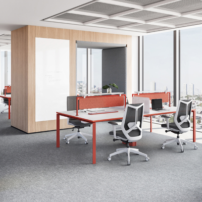 comprare MC3.0 Disegno elegante Stazione di lavoro per ufficio a 4 posti con pannelli di privacy e pegboard online manufacture
