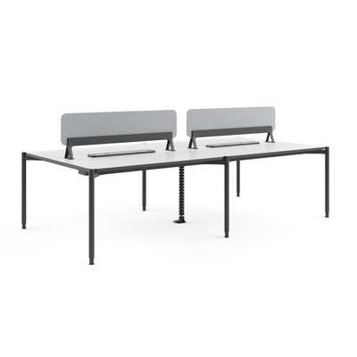 comprare FLEX 4 persone ufficio a doppio lato postazione di lavoro scrivania altezza regolabile con superficie di legno leggero e elegante online manufacture