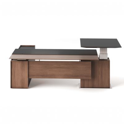 comprare Executive Office Desk Electric Height Adjustable Standing Desk Modern Ergonomic Leather Manager Table Capri T online manufacture